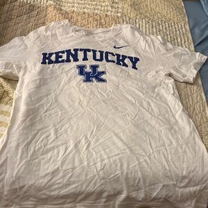 Nike White Tee with Subtle Blue Print